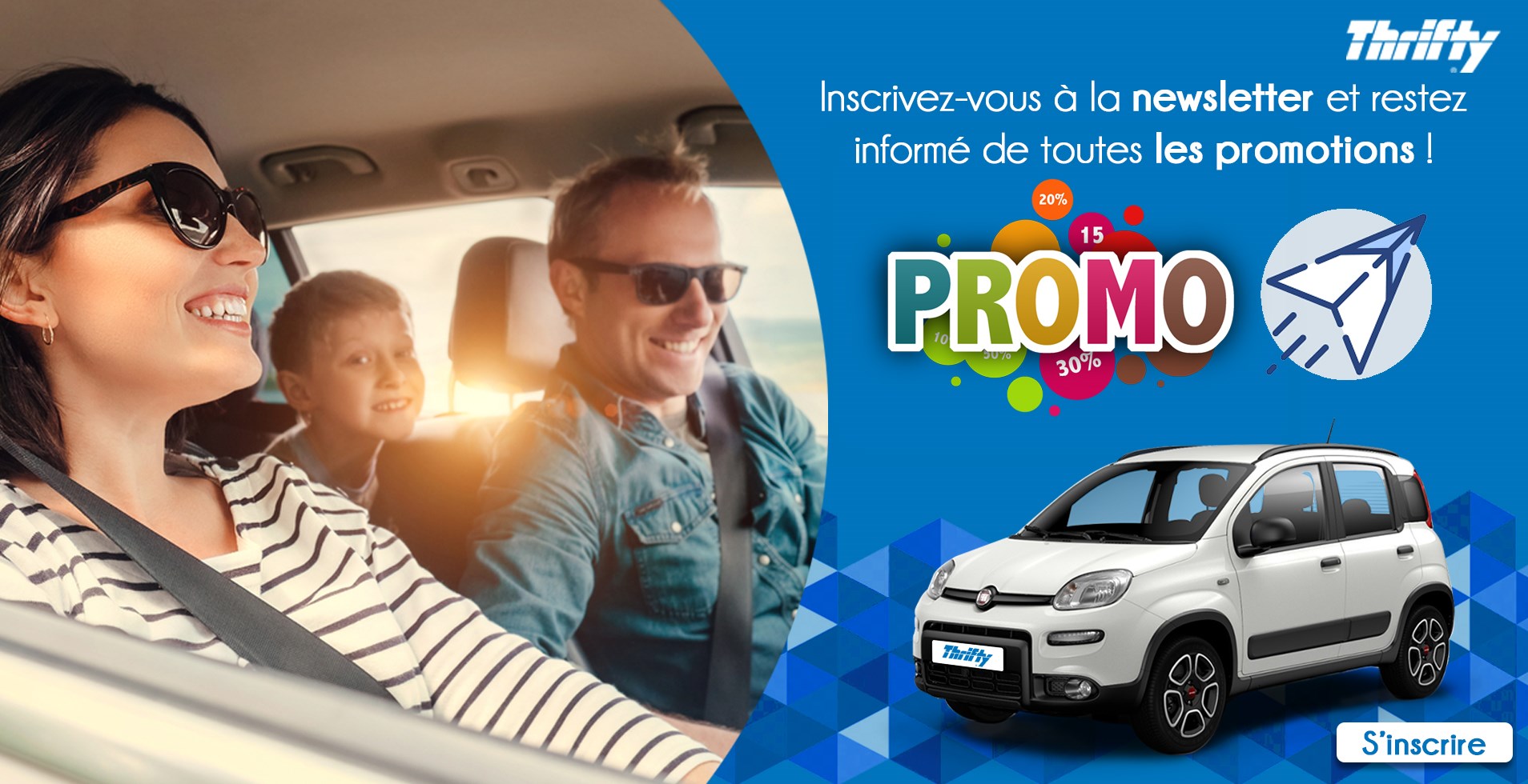 Newsletter Thrifty Location voitures Maroc